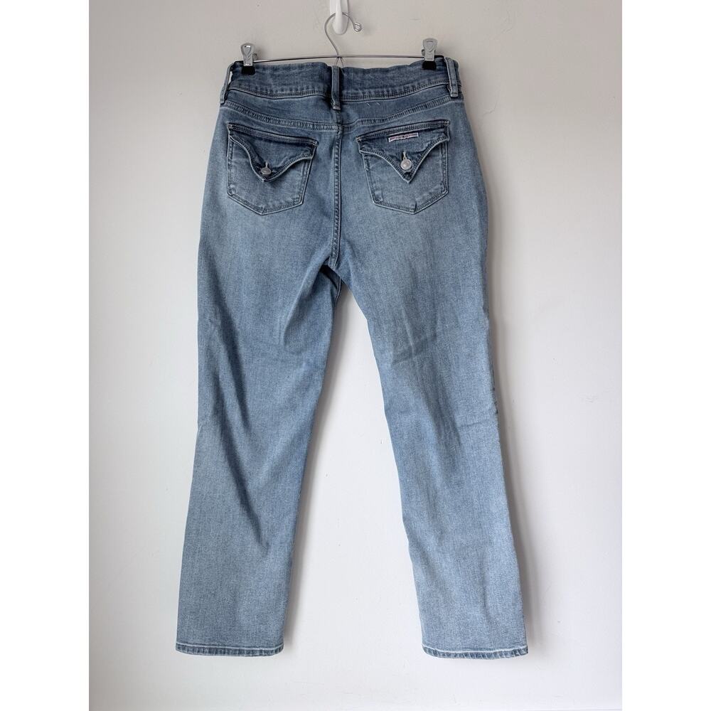 Hudson Los Angeles Light Wash Straight Leg Flap Pocket Jeans Size 8 Blue 30x28
